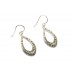 Handmade Dangle Earrings Women 925 Sterling Silver Marcasite Stones P